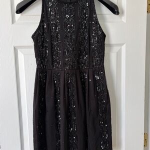 Arden B Black Sequin Mini Dress